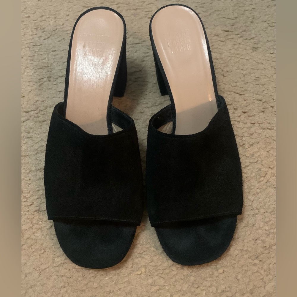 Maryam Nassir Zadeh suede black mules